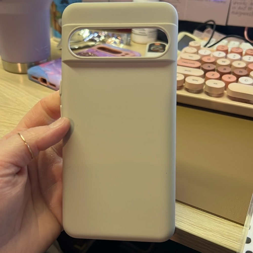 Tan Silicone Google Pixel 8 Pro Case